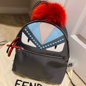 Brand new fendi back pack real fur